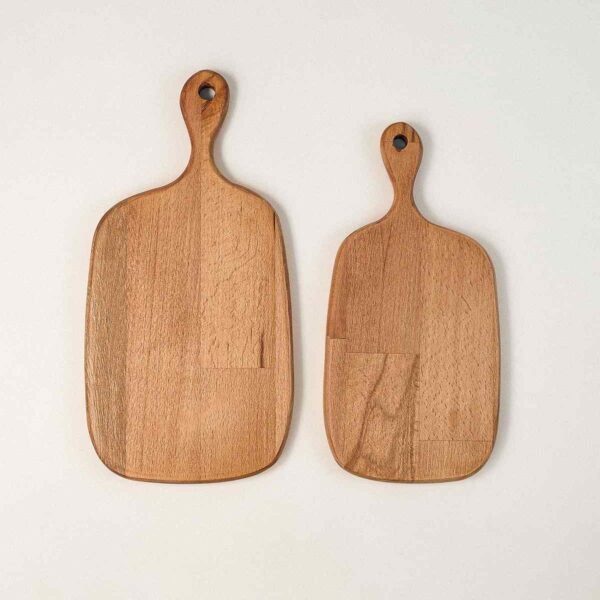 Pera Zweiteiliges Schneide- und Servierbrett aus Massiver Buchenholz