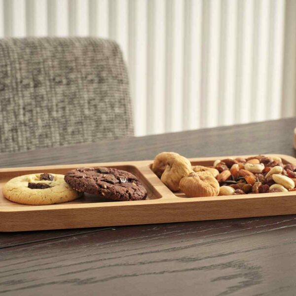 Alternative view of Vena Zweigeteilte Snack- & Servierplatte aus Massiver Buchenholz