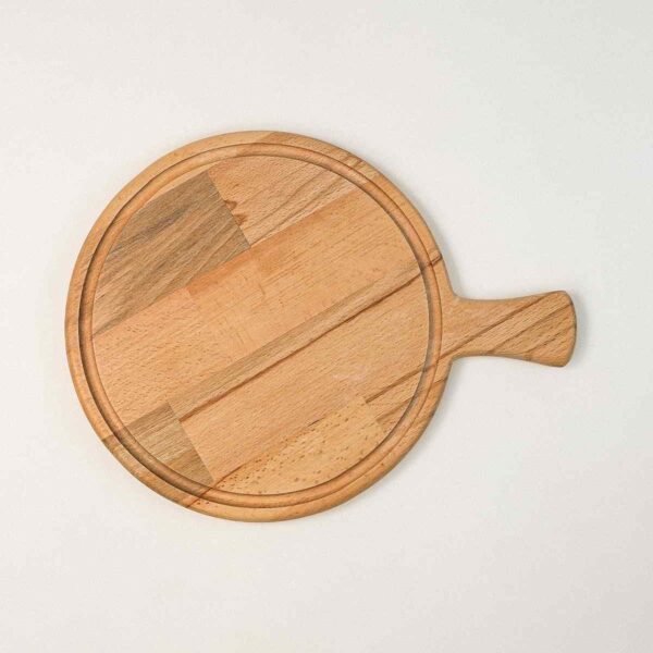Alternative view of Masiva Runde Servier- und Schneideplatte aus Massiver Buchenholz