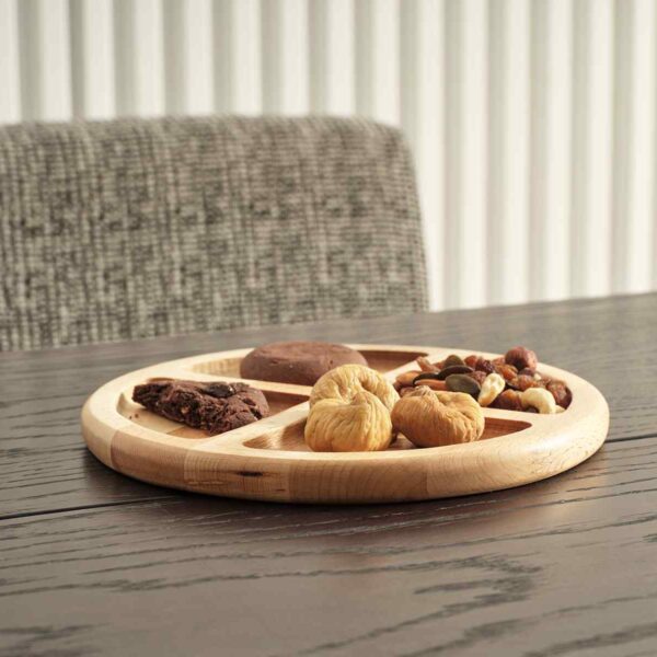 Alternative view of Flora Mini Snack- & Servierschale mit Fächern aus Massiver Buchenholz