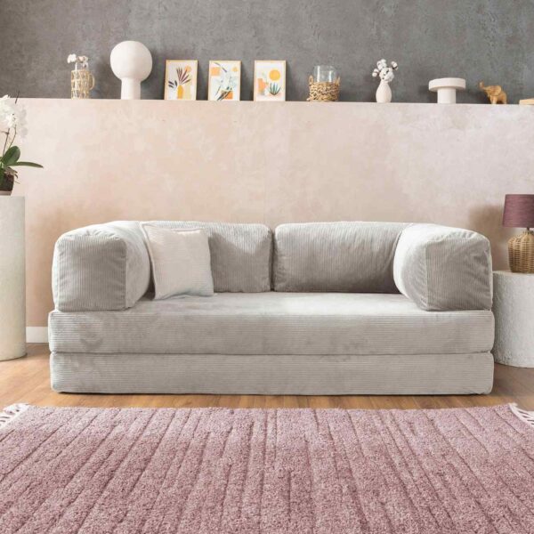 Alternative view of 3-in-1 Faltbares Bodensofa & Gästebett (Cord-Optik) – in vielen Farben