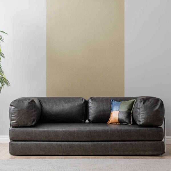 Alternative view of Premium Bodensofa & Schlafsofa in Leder-Optik – Viele Farben