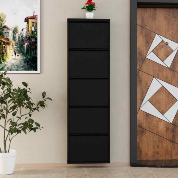 5-türiger Schuhschrank aus Metall